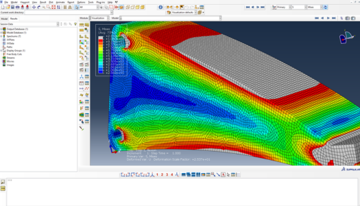 simulation numérique abaqus post-traitement