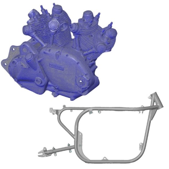 scan 3d moteur et cadre