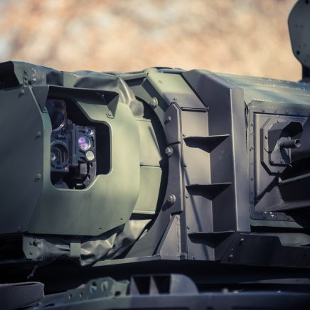 Military optic sensors on a vehicle