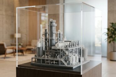 Maquette de showroom et d'exposition sur socle